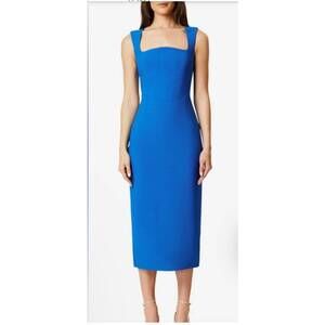 knee length dresses for ladies Elliatt Selene Cocktail Midi Dress Blue  Shop at the Mix